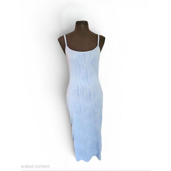 PrettyGarden Dresses & Skirts - PRETTYGARDEN Light Blue Knit Bodycon Maxi Midi Dress Size Small